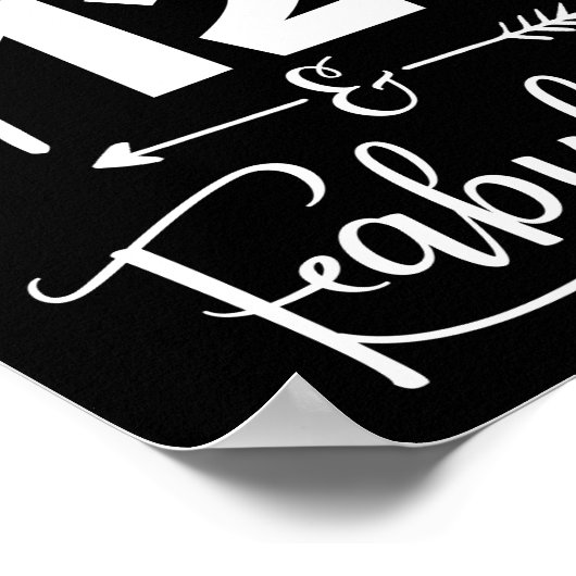 Twaalf en Fabulous Birthday 12-jarige verjaardag Poster (Hoek)