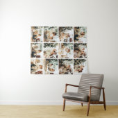 Twaalf fotocollage familiefoto wandkleed (In Situ (horizontaal))