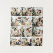 Twaalf fotocollage familiefoto wandkleed (Voorkant)