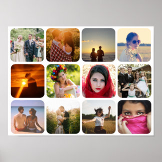 twaalf foto's witte achtergrond poster uploaden