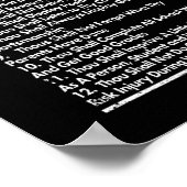 Twaalf geboden van Wrestling Funny Wrestle Fan Poster (Hoek)