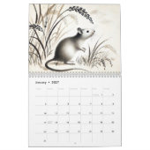 Twaalf Geesten – Chinese Zodiac Inktkalender Kalender (Jan 2027)