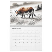 Twaalf Geesten – Chinese Zodiac Inktkalender Kalender (Feb 2027)