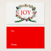 Twaalf honden met kerstcadeau-Label Visitekaartje (Voorkant /achterkant)