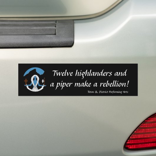 Twaalf hooglanders...Bumpersticker Bumpersticker (Op auto)