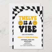 Twaalf is een vibe retro eerste 12e verjaardagsfee kaart (Voorkant)