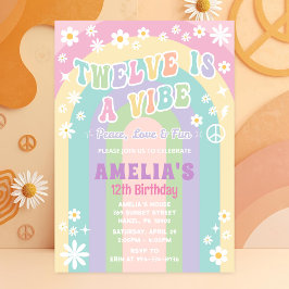 Twaalf is een vibe verjaardag uitnodiging