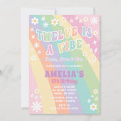 Twaalf is een vibe verjaardag uitnodiging (Voorkant)