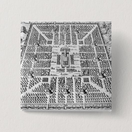 Twaalf Israëlische stammen Vierkante Button 5,1 Cm (Voorkant)