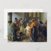 Twaalf-jarige Jezus in de tempel, 1851 Briefkaart (Voorkant / Achterkant)