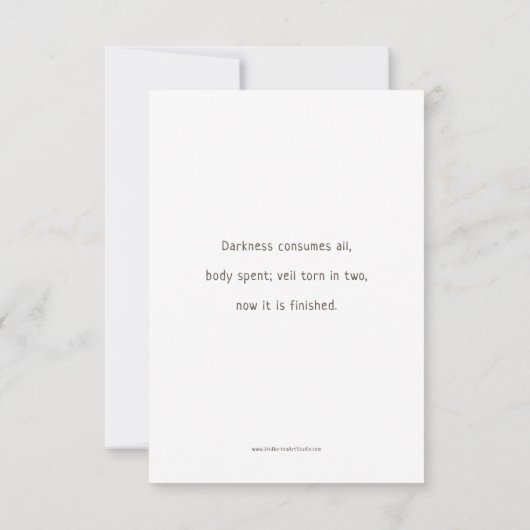 Twaalf, Jezus sterft aan de kruis, Kaart Prayer (Achterkant)