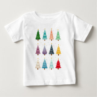 Twaalf Kerstbomen: Kleurrijke Kerstprint