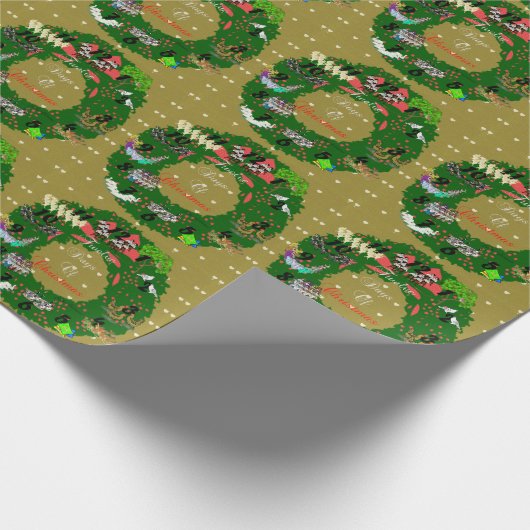 Twaalf kerstdagen cadeaupapier (Hoek)