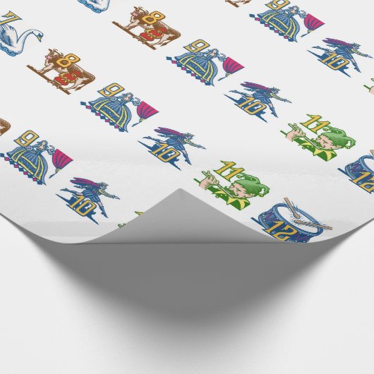 Twaalf kerstdagen cadeaupapier (Hoek)