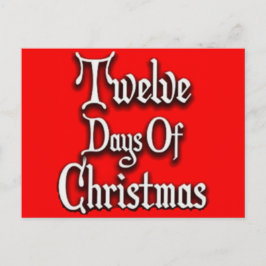 Twaalf kerstdagen feestdagenkaart