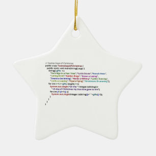 Twaalf kerstdagen in Java en Python Keramisch Ornament