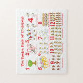 Twaalf kerstdagen legpuzzel (Verticaal)