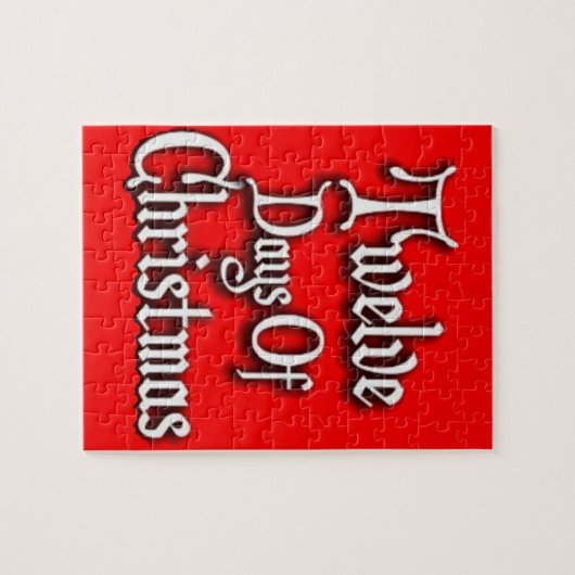 Twaalf kerstdagen legpuzzel (Horizontaal)