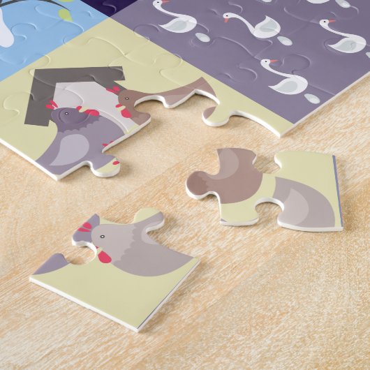 Twaalf kerstdagen legpuzzel (Zijkant)