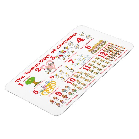 Twaalf kerstdagen magneet (Linkerzijde)