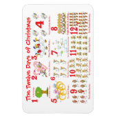 Twaalf kerstdagen magneet (Verticaal)