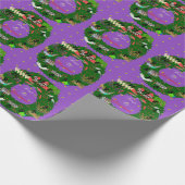 Twaalf kerstdagen met hartachtergrond cadeaupapier (Hoek)