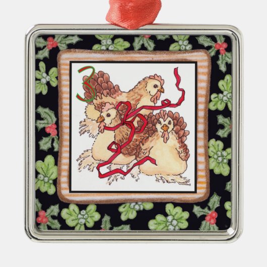 Twaalf kerstdagen metalen ornament (Voorkant)