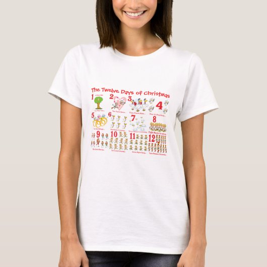 Twaalf kerstdagen t-shirt (Voorkant)