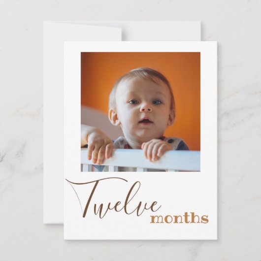 Twaalf maanden foto eerste geboorte Banner Kaart (Voorkant)