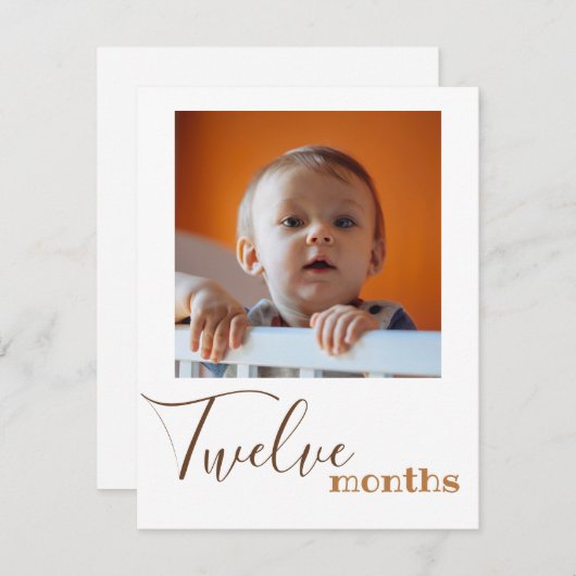 Twaalf maanden foto eerste geboorte Banner Kaart (Voorkant / Achterkant)