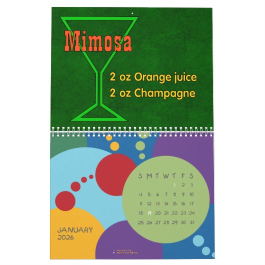 Twaalf maanden gecombineerde basisDrinken Kalender (Jan 2026)