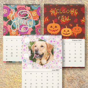 Twaalf maanden kunstwerk aangepaste gezamenlijke m kalender