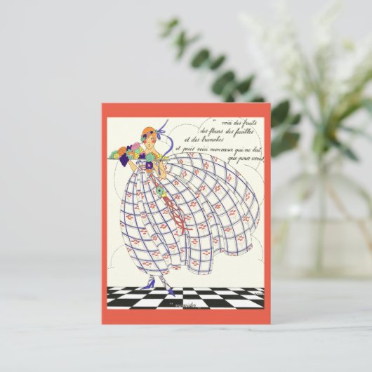 Twaalf maanden van het jaar: messidor briefkaart (Staand voorkant)