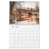 Twaalf maanden Waterverf overdekte bruggen Kalender (Mar 2026)