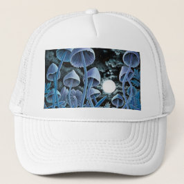 Twaalf magische paddenstoelen bij volle maan trucker pet