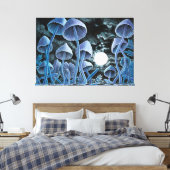 Twaalf paddo's bij volle maan canvas afdruk (Insitu (Slaapkamer))