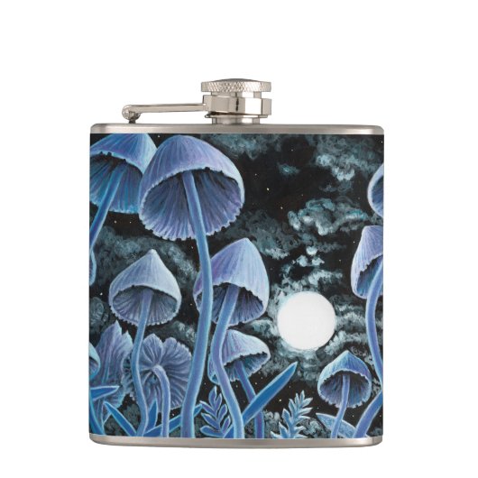 Twaalf paddo's bij volle maan heupfles (Voorkant)