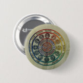 Twaalf stammen en appelen ronde button 5,7 cm (Voorkant /achterkant)