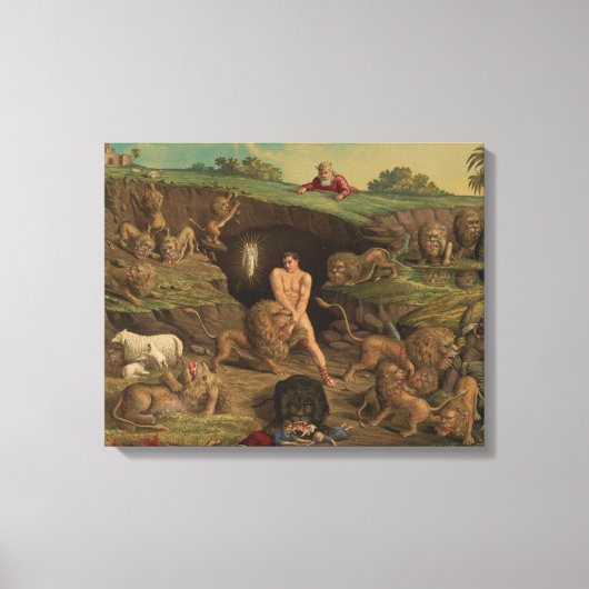 Twaalf terughoudendheid Daniel in de leeuwenkasten Canvas Afdruk (Voorkant)