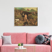 Twaalf terughoudendheid Daniel in de leeuwenkasten Canvas Afdruk (Insitu (Woonkamer))