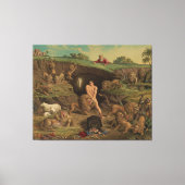 Twaalf terughoudendheid Daniel in de leeuwenkasten Canvas Afdruk (Voorkant)