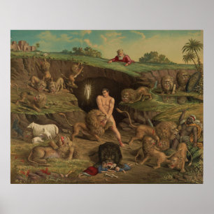 Twaalf terughoudendheid Daniel in de leeuwenkasten Poster