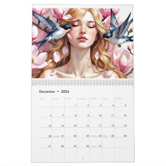 Twaalf Tinten van Haar – Waterverfkalender 2026 Kalender