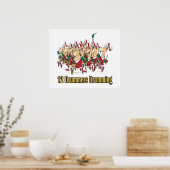 twaalf trommelaars trommelend 12e twaalfde dag poster (Keuken)