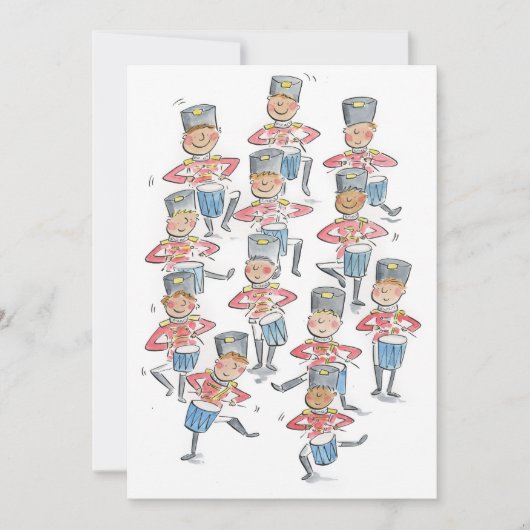 Twaalf trommelaars trommelend kaart (Voorkant)