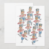 Twaalf trommelaars trommelend kaart (Voorkant / Achterkant)