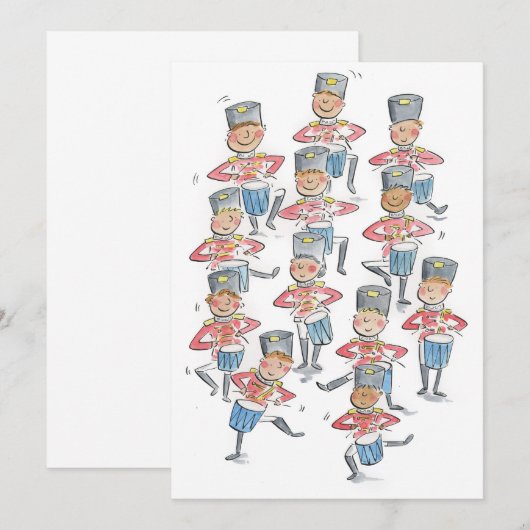 Twaalf trommelaars trommelend kaart (Voorkant / Achterkant)