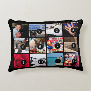 Twaalf van je foto's om je eigen cadeau eenvoudig accent kussen