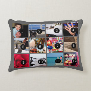 Twaalf van je foto's om je eigen cadeau eenvoudig  decoratief kussen