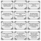 Twaalf Verdriet Citaten in Roos Hoek Lijst Tekenin Sticker (Voorkant)